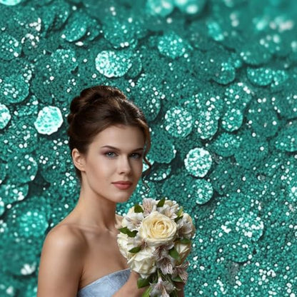 Turquoise Glitter Backdrop Background for Photography 5x7ft Photobooth Professional Photo Backdrop Curtains Video Photography Studio Photo Backgrounds Banner Booth Background Screen Parties - color: Turquoise Glitter