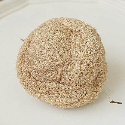 Zeroest Newborn Photo Prop Stretch Knit Wrap for Baby Photography Newborn Photoshoot Outfits Boys Girls Posing Blanket (Beige) - color: Beige