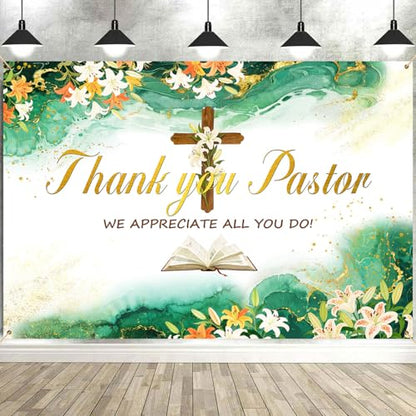 Thank You Pastor Backdrop Pastor Appreciation Day Photography Background Marble Texture Appreciation Decor Banner Church Events Celebrations Supplies Photo Booth Studio Props 9x6ft FU054YL - size: 9x6ft