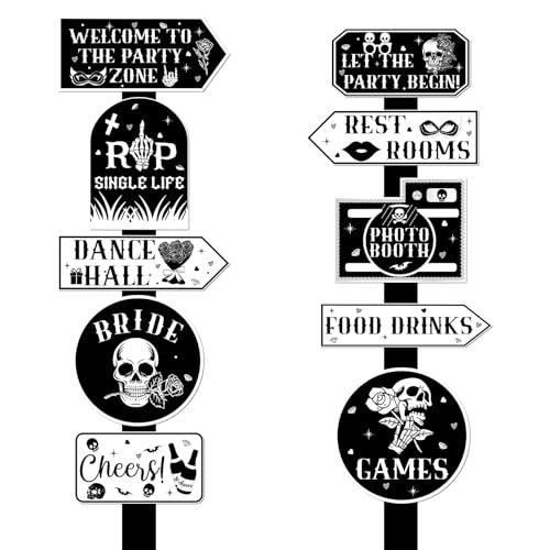 20Pcs Bride or Die Bachelorette Party Decorations Signs Till Death Do Us Decors Directional Sign Cutouts Yard Outdoor Wall Road Sign for Bride or Die Bachelorette Party Supplies Photo Booth Props - style: Bride or Die