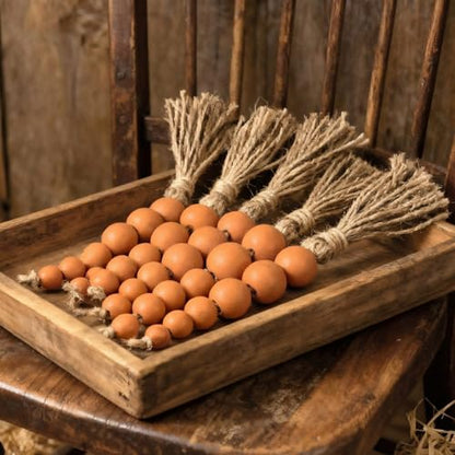 Kathfly 6 Pcs Easter Wooden Bead Carrots Decorations 9.45 Inch Artificial Easter Carrot Ornaments Basket Fillers Tiered Tray Table Decor Farmhouse Spring Party Favors Supplies Photo Props