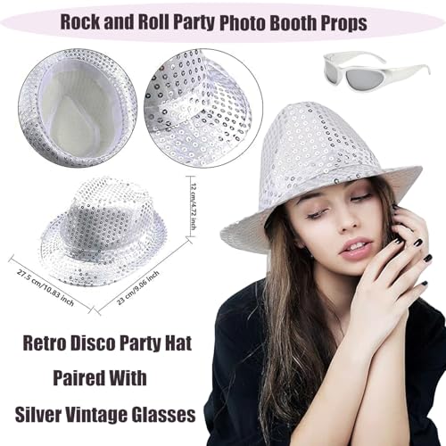 50 Pcs Rock Party Photo Booth Props Set for Adults, Funny Rock Star Party Sunglasses, Hats, Wigs, Inflatable, Photo Booth Props Kits for Graduation, Wedding, Birthday, Bachelorette and All Occasions