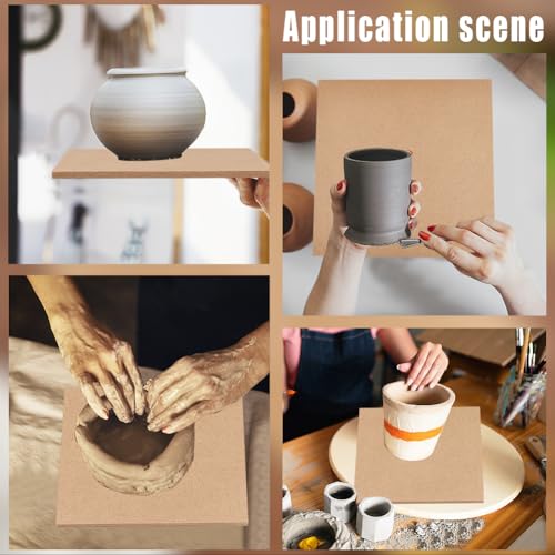 CRASPIRE MDF Wood Boards for Crafts 10x10in Square Wooden MDF Board Sheet Medium Density Fiberboard Chipboard Panels for Clay Drying Board Photo Frame Painting Accessories