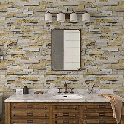 VaryPaper Slate Brick Wallpaper Peel and Stick Stone Wallpaper 15.7''x315'' Self Adhesive Removable Brick Wall Paper Roll Waterproof Brick Contact Paper for Walls Kitchen Bedroom Fireplace Chimney - color: Slate Brick, size: 15.7" x 315"