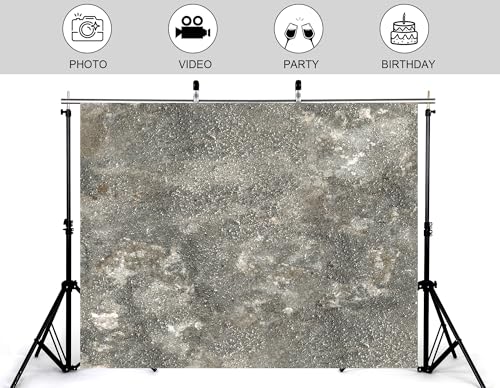 9x6ft Rough Grey Concrete Backdrop Weathered Texture and Neutral Tones Photography Background for Industrial and Modern Event Decorations Tapestry Banner Photo Booth Props - size: 9x6ft