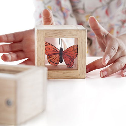Guidecraft Treasure Blocks - Clear: Smooth Wooden Observation Stacking Blocks with Transparent Windows, Educational Toy for Kids - style: Clear