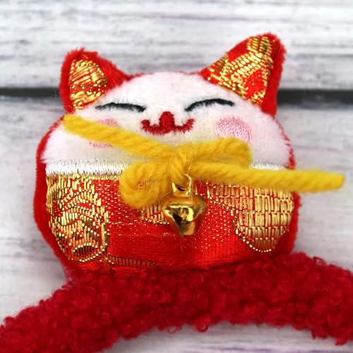 Ecuupas The Spring Festival Headband Cute Cat Hairband Fortune Cat Hair Hoop New Year Headband Women Girls Hair Accessories for Lunar New Year Party Festival Supplies
