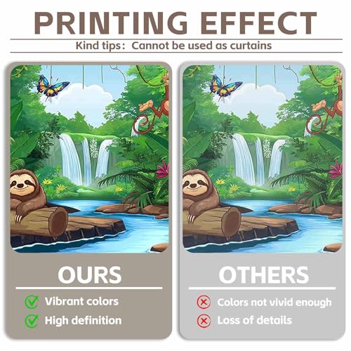 Polyester 7x5ft Rainforest Backdrop Tropical Jungle Forest Safari Animal Background for Kids Adventure Party Decorations Summer Event Photo Banner Props - size: 7'x5'