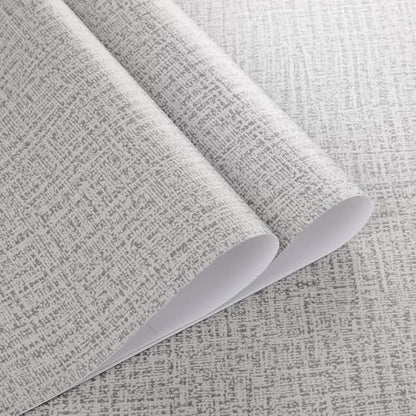 Grey Grasscloth Peel and Stick Wallpaper 17.7inchx118.1inch Textured Wallpaper Peel and Stick Grasscloth Wall Paper Grey Contact Paper for Cabinets Self Adhesive Removable Faux Linen Vinyl - color: Grey-1, size: 17.7" x 118.1"