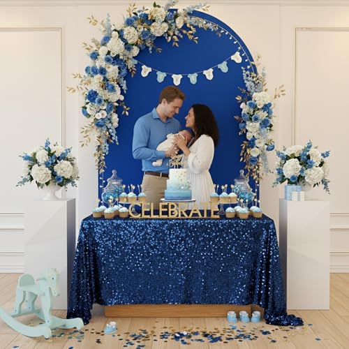 Double Sided 6.6FT Royal Blue Arch Backdrop Cover Spandex Fitted Stretchy Arch Covers for Wedding Birthday Party Bridal Baby Shower Ceremony - color: Royal Blue, size: 6.6FT