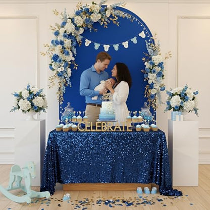 Double Sided 6.6FT Royal Blue Arch Backdrop Cover Spandex Fitted Stretchy Arch Covers for Wedding Birthday Party Bridal Baby Shower Ceremony - color: Royal Blue, size: 6.6FT