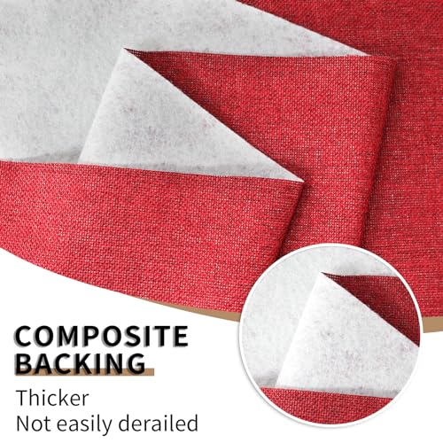 Heavy Linen Fabric 80x57 Inches, 1.2mm Thickness, Plain Solid Color Cloth for Embroidery, Clothing, Sewing - Linen Texture Material (Burgundy) - color: Burgundy, size: 80x57IN