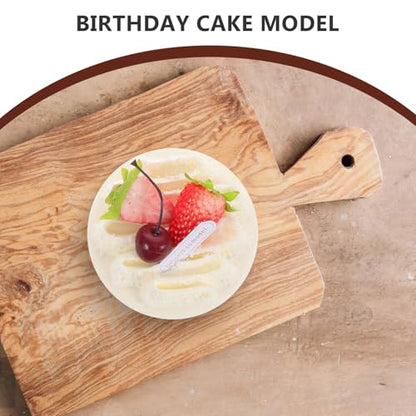 Abaodam Fake Cupcake Fake Birthday Cake Artificial Cake Fake Cake Fake Food Model Fake Desserts for Photography Props Display - color: White