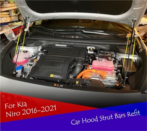 Bonnet Hood Support Rod Strut Bars Lift Spring Shock Bracket Car Styling Compatible With Kia Niro (DE) e-Niro EV 2016-2021 Accessories
