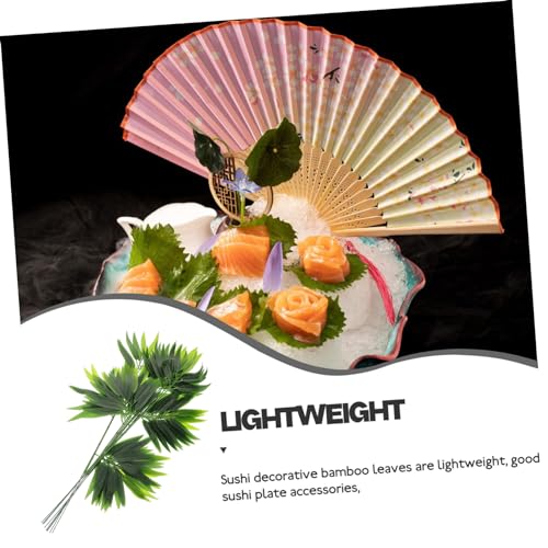 20pcs Artificial Leaf Serving Tray Aesthetic Sushi Display Plates for Sashimi Decor Food Photography Props for Parties and Culinary Presentations