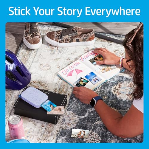 HP Sprocket 2x3 Instant Smartphone Photo Printer - Portable Color Wireless Mobile Printer - Zink Sticky-Back Photos - Print from Compatible iOS & Android Devices with Bluetooth w/Fun App - Purple - color: Purple, style: Printer