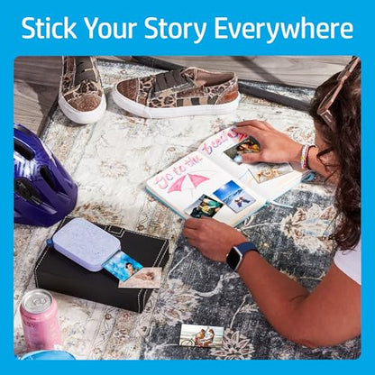 HP Sprocket 2x3 Instant Smartphone Photo Printer - Portable Color Wireless Mobile Printer - Zink Sticky-Back Photos - Print from Compatible iOS & Android Devices with Bluetooth w/Fun App - Purple - color: Purple, style: Printer