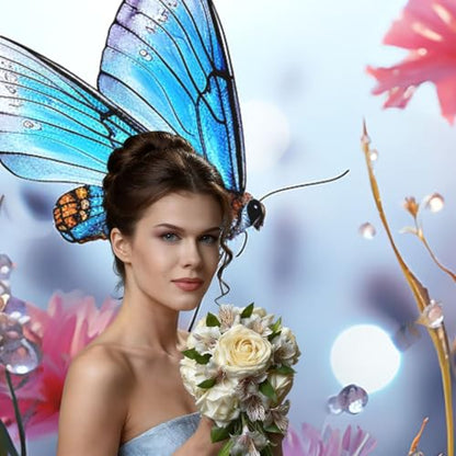 Dragonfly and Flowers Backdrop Background for Photography 5x7ft Photobooth Professional Photo Backdrop Curtains Video Photography Studio Photo Backgrounds Banner Booth Background Screen Parties - color: Dragonfly And Flowers