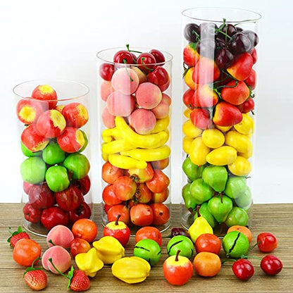 20Pcs Mini Fake Lemon Strawberry Oranges Fruit,Plastic Foam Vegetables Fruit as Home Party Ornament Craft Photography Props Gift 3-6CM(Green Pepper) - size: Green pepper