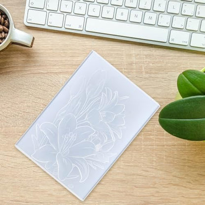CRASPIRE Floral Embossing Folder 3D Embossed Folders White Plastic Spring Flowers Pattern Texture Background Paper Machine Template Stencils for DIY Arts Crafting Cards Making Scrapbooking Decors - style: Flower