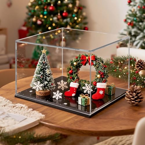 Clear Acrylic Display Case for Stationery & Toys, Dustproof Transparent Organizer Box for Collectibles, Action Figures, Pens, Markers, Building Blocks, Desktop Storage & Showcase