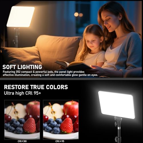 30W Upgraded Photography Lighting Kit, Anautin 1-Pack LED Video Lighting for Video Recording, 3700Lux Studio Lights with Tripod Stand for Photography, Streaming, Gaming, Podcast, Filming, Vlogging - size: 1-Pack, style: 30W Video Light
