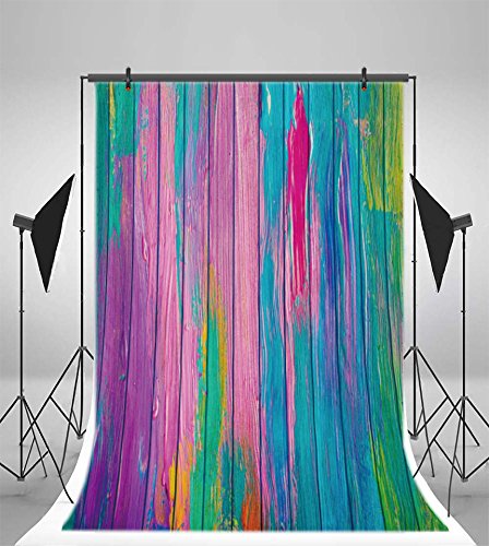 Leyiyi 8x10ft Photography Backdrop Grunge Graffiti Oil Painting Wood Board Rock Music Pop Modern Party Dirty Cabin Banquet Skateboard Teenagers Photo Portrait Vinyl Video Studio Prop - size: 8x10ft
