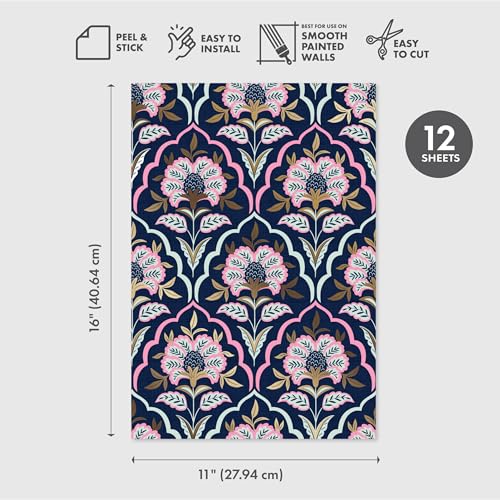 Main Street Peel and Stick Wallpaper Eco-Friendly Sheets 12 Pack, 11 X 16 Inch Modern Art Deco Design, Wall Mural for Home Decor, Removable Wall Decor Wallpaper Peel and Stick for DIY Projects - style: Modern Art Deco