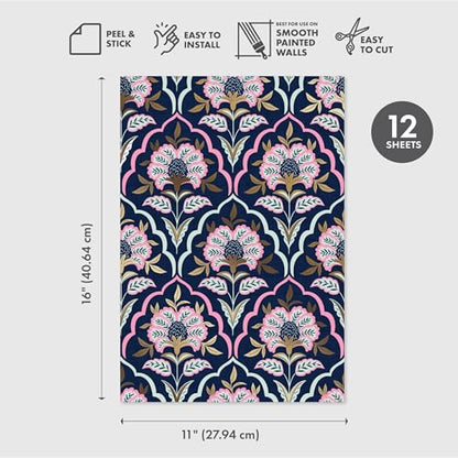 Main Street Peel and Stick Wallpaper Eco-Friendly Sheets 12 Pack, 11 X 16 Inch Modern Art Deco Design, Wall Mural for Home Decor, Removable Wall Decor Wallpaper Peel and Stick for DIY Projects - style: Modern Art Deco