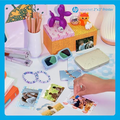 HP Sprocket Select 2.3x3.4 Instant Photo Printer, Print Pictures on Zink Sticky-Backed Paper from Your iOS & Android Device, Portable Printer for Home Use and Travel, Eclipse - color: Eclipse, style: Printer
