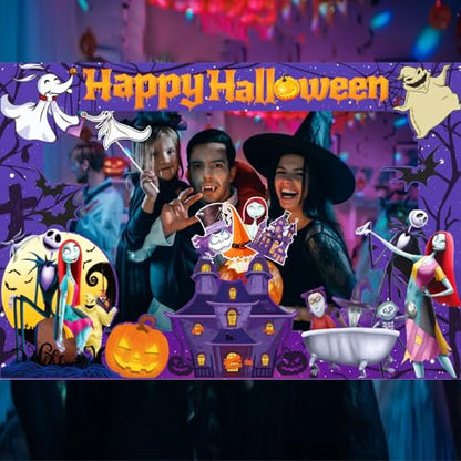Halloween Photo Booth Props Kit, 16PCS Photo Props & Selfie Frame Halloween Party Decoration Supplies Dress Up Party Costumes Accessories for Photoshoot Selfie Props (Orange)