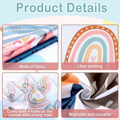 Wiooffen Back to School Classroom Decorations Boho Motivational Inspirational Quotes Backdrop Awesome Things Start Here Hanging Banner Photo Booth Props Background for School Hallway Home Wall Decor