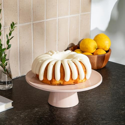 The Cake Stand – 10 Inch Gloss Ceramic Pedestal Cake Stand, Modern Footed Dessert Stand for Cakes, Cupcakes, Cookies & More (Periwinkle) - color: Periwinkle