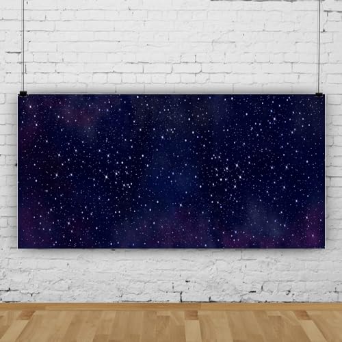 8x6ft Starry Night Backdrop for Photography Night Sky Stars Universe Space Starry Galaxy Stars Starry Sky Background Birthday Wedding Baby Shower Party Banner Decorations Cake Table Props - size: 8x6ft