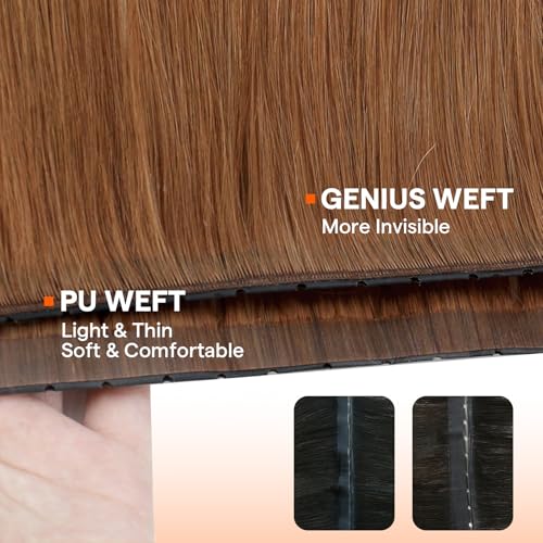 Full Shine Butterfly Weft Hair Extensions 22 inch Color 330 Ginger and Kit Tools