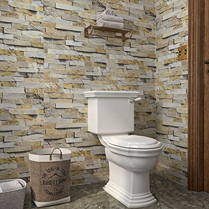 VaryPaper 3D Brick Wallpaper Peel and Stick Stone Wallpaper Self Adhesive Removable Faux Brick Wall Paper Waterproof Brick Contact Paper for Walls Bedroom Kitchen Backsplash Fireplace 15.7''x78.7'' - color: Slate Brick, size: 15.7" x 78.7"