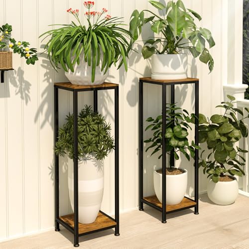 Lilybud--lily Plant Stand Indoor, 41'' Extra Tall Wood Plant Stands Heavy Duty Pedestal Stand for Indoor Outdoor, Modern Corner Flower Stand for Patio, Living Room, Balcony - size: 41''