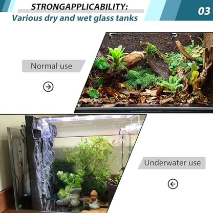 17.7x11.8in Rock Terrarium Background,3D Reptile Tank Background Board,Amphibian Stereo Backdrop Wall,Lizard Snake Gecko Spider Turtle Fish pet silo Background Decorative Panel(Blue) - color: Blue