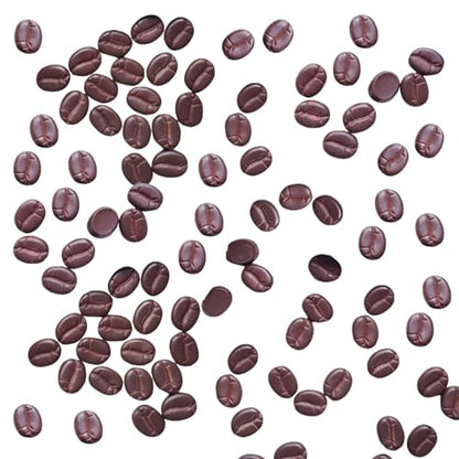 100pcs Artificial Coffee Beans Resin Simulation Fake Coffee Beans for Home Kitchen Cafe Shop Cabinet Display Photography Prop Mini Coffee Tiered Tray Decors
