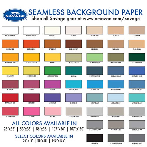 Savage Seamless Paper Photography Backdrop - Color #30 Gulf Blue, Size 26 Inches Wide x 36 Feet Long, Backdrop for Tabletop Product Photography and Crafting - Made in USA - size: 26 in x 36 ft