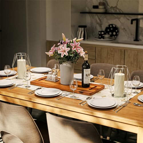 TIDITA 24" Large Acacia Wood Charcuterie Board with Handles - Extra Long Wooden Serving Cheese Boards - Rectangular Serving Platter for Meat Steak, Cracker Appetizers, Fruit Decorative Display - size: 24" x 9.8" x 1"