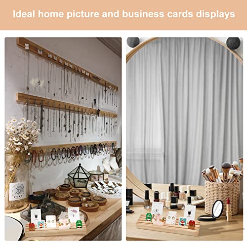 NBEADS Natural Wood Earring Display Stands, 4 Slots Jewelry Earring Display Holder Wood Earring Card Holder Jewelry Organizer Stand Jewelry Retail Display for Selling, 12.2×3" - color: Wooden- L.W.Thi: 12.2x3.03x1.18"