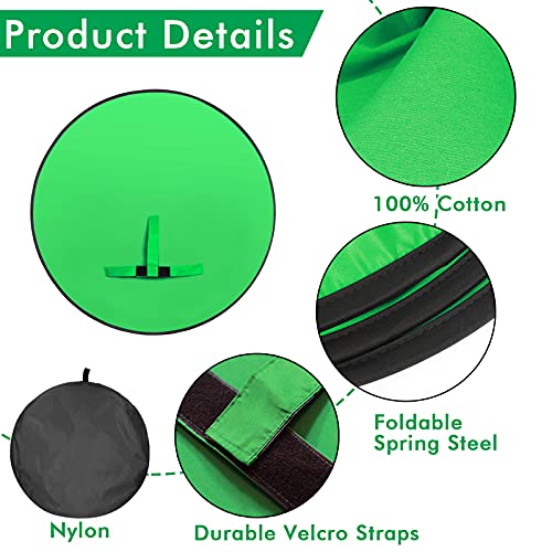 Portable Green Screen Chair, 57 in Greenscreen Backdrop with Stand Double Sided Foldable Green Background, Chroma Key, for Photography Streaming Gaming Photo Zoom Video Chats and Meeting - color: Green Screen