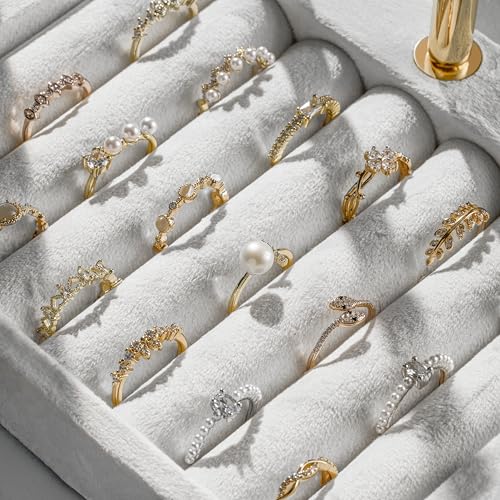 bussdis 3 Tier Bracelet Holder Display - Detachable T Bar White Velvet Bracelet Holder, Jewelry Holder Organizer for Bracelet, Necklace, Earrings, Rings - color: White, size: Large
