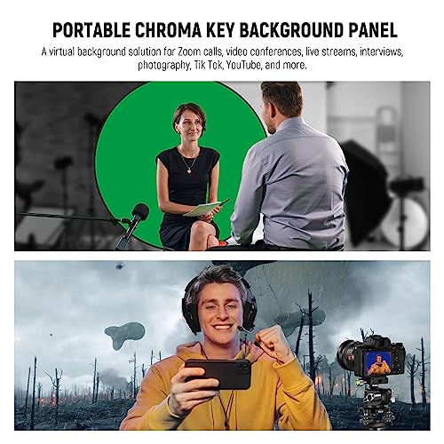 NEEWER 43"/110cm Photography Reflector, 7 in 1 Light Reflector Diffuser - Chroma Key Blue/Green Screen, Translucent/Silver/Gold/White/Black, RF-110A