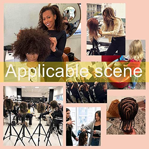 African Mannequin Head with 100% Human Hair Mannequin Head Curly Cosmetology Manican Mannequins Heads with Stand for Display Practice Braiding Styling Training Head Hair Styling