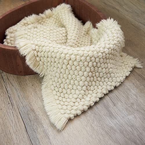 Zeroest Baby Photography Props Basket Braid Wool Wrap Newborn Photo Shoot Baskets Filler Posing Stuffer Background Blanket (Beige) - color: Beige