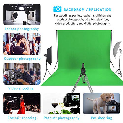 ISSUNTEX 10X10 ft/3X3 Meters Background Photo Backdrop, Photo Studio, Collapsible High Density Screen for Video Photography and Television-Green - color: Green, size: 10X10 ft