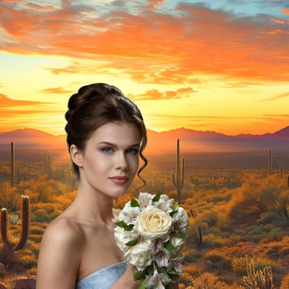 Saguaros at Sunset Backdrop Background for Photography 5x7ft Photobooth Professional Photo Backdrop Curtains Video Photography Studio Photo Backgrounds Banner Booth Background Screen Parties - color: Saguaros At Sunset
