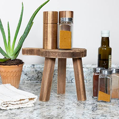 Creative Co-Op Fir Wood Pedestal - color: Natural, size: Round, style: Round